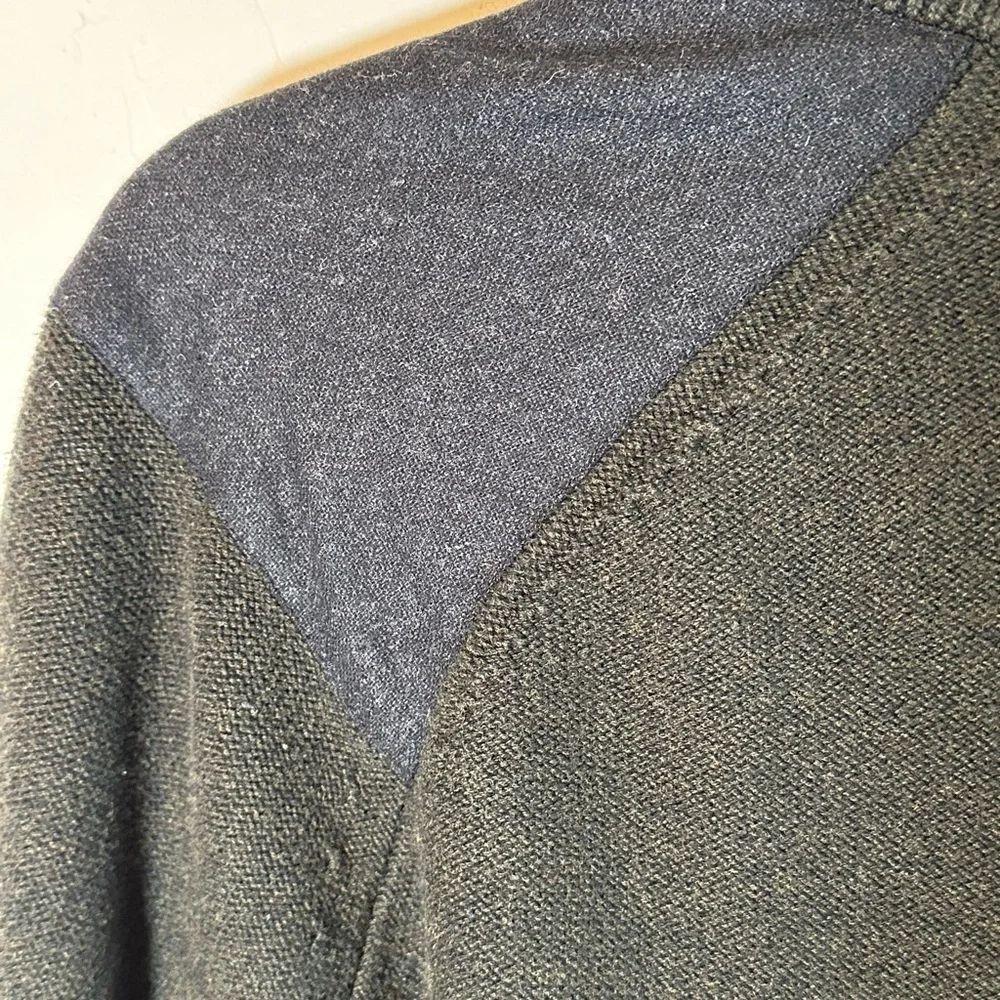 Banana Republic Dark Olive Green Wool Blend Zip Up Cardigan Sweater Sz Lg